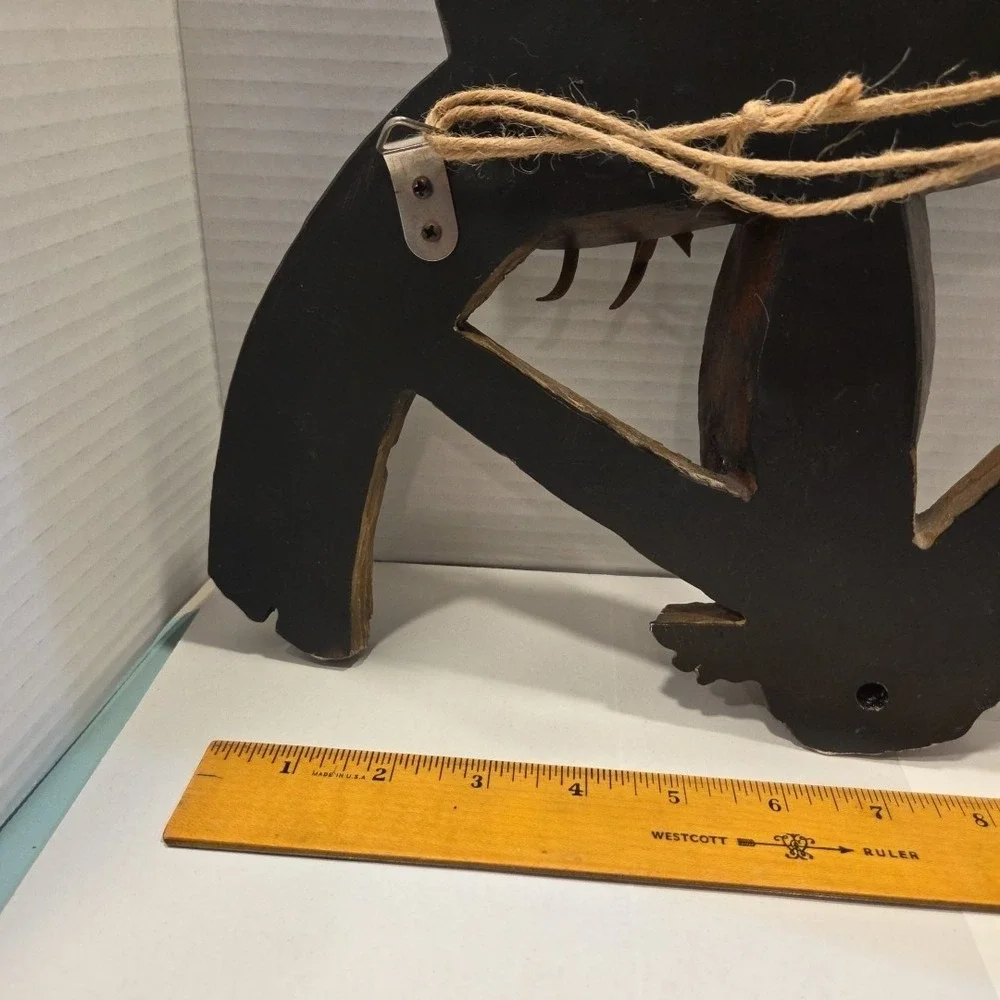 Western Wagon Wheel Decor Horse Saddle Coat Hat Rack with Hooks 14